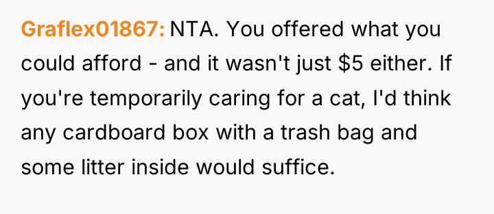 Graflex01867 NTA. You offered what you could afford - and...