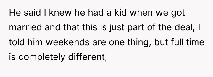 He said I knew he had a kid when we...