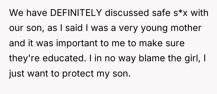 We have DEFINITELY discussed safe s*x with our son, as...
