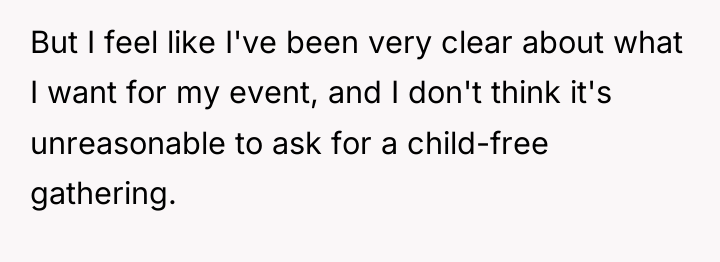 But I feel like I've been very clear about what...