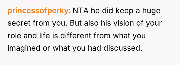 princessofperky NTA he did keep a huge secret from you....
