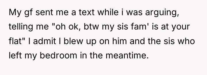 My gf sent me a text while i was arguing,...