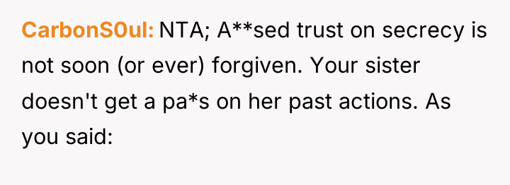 CarbonS0ul NTA; A**sed trust on secrecy is not soon (or...