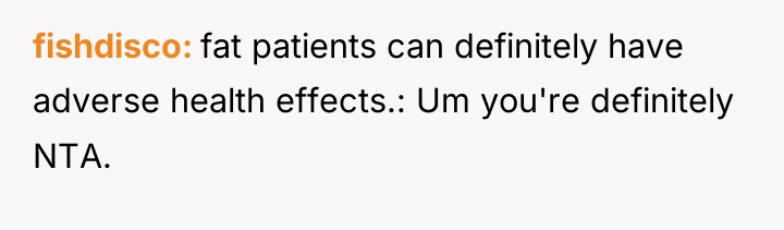 fishdisco fat patients can definitely have adverse health effects.: Um...
