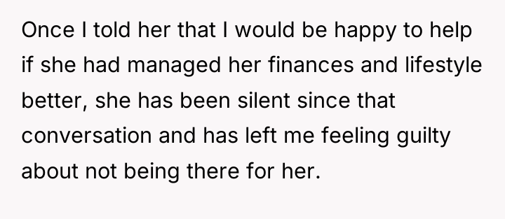 Once I told her that I would be happy to...