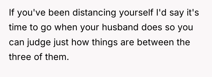If you've been distancing yourself I'd say it's time to...
