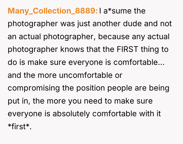 Many_Collection_8889 I a*sume the photographer was just another dude and...