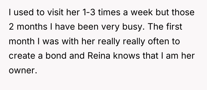 I used to visit her 1-3 times a week but...