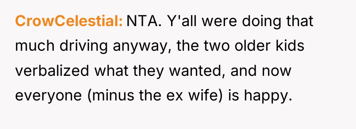 CrowCelestial NTA. Y'all were doing that much driving anyway, the...