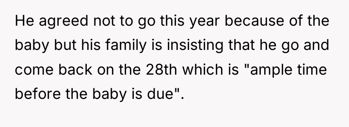 He agreed not to go this year because of the...