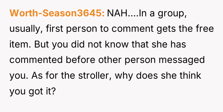 Worth-Season3645 NAH....In a group, usually, first person to comment gets...
