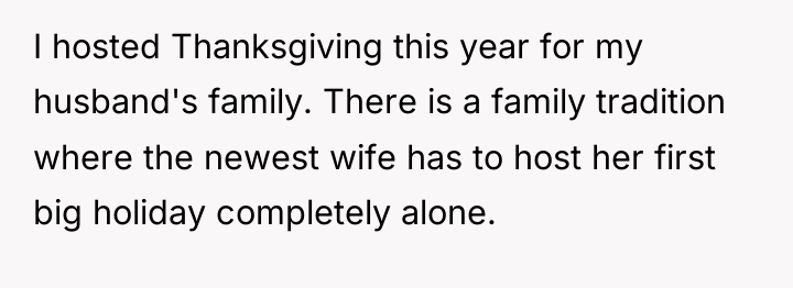 I hosted Thanksgiving this year for my husband's family. There...