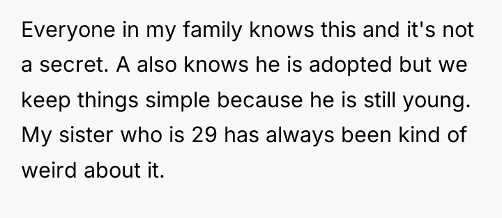 Everyone in my family knows this and it's not a...