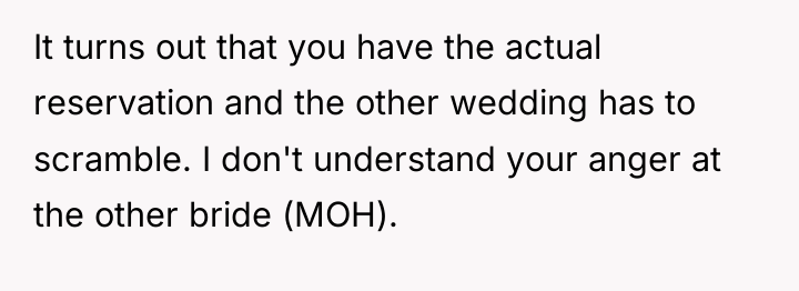 It turns out that you have the actual reservation and...