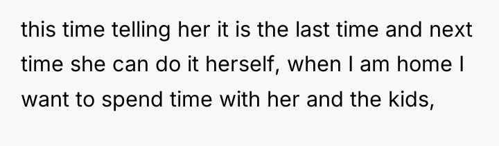 this time telling her it is the last time and...