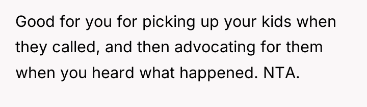 Good for you for picking up your kids when they...
