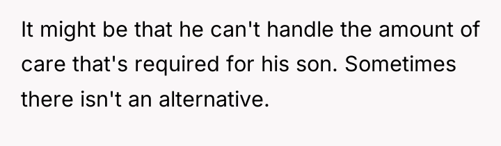 It might be that he can't handle the amount of...