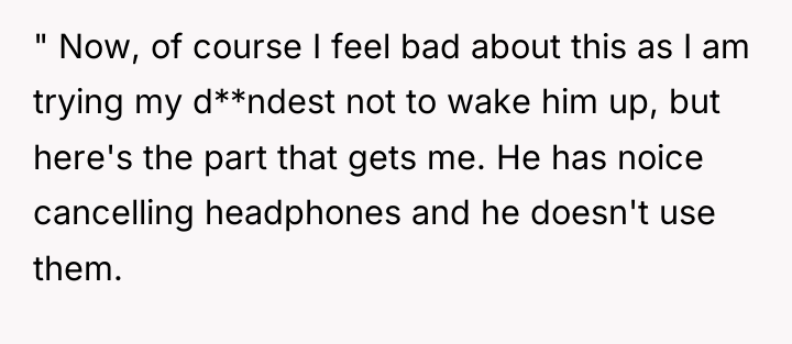 " Now, of course I feel bad about this as...