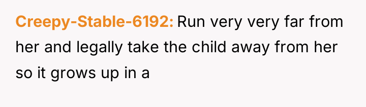 Creepy-Stable-6192 Run very very far from her and legally take...