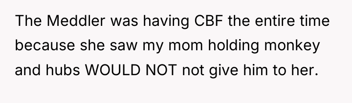 The Meddler was having CBF the entire time because she...