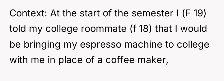 Context: At the start of the semester I (F 19)...