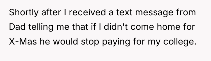 Shortly after I received a text message from Dad telling...
