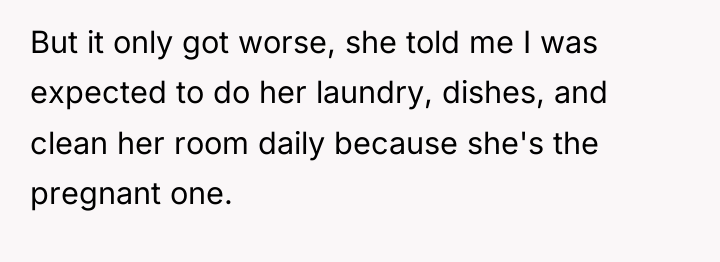 But it only got worse, she told me I was...