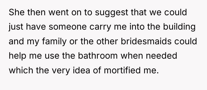 She then went on to suggest that we could just...
