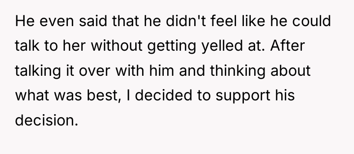 He even said that he didn't feel like he could...