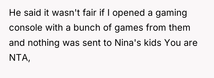 He said it wasn't fair if I opened a gaming...
