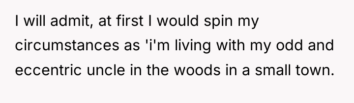 I will admit, at first I would spin my circumstances...