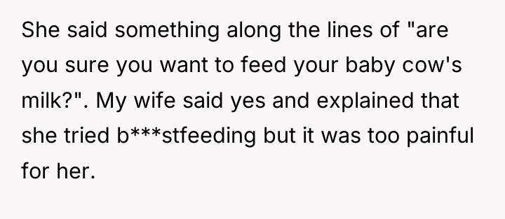 She said something along the lines of "are you sure...