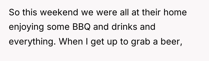 So this weekend we were all at their home enjoying...