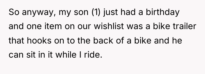 So anyway, my son (1) just had a birthday and...