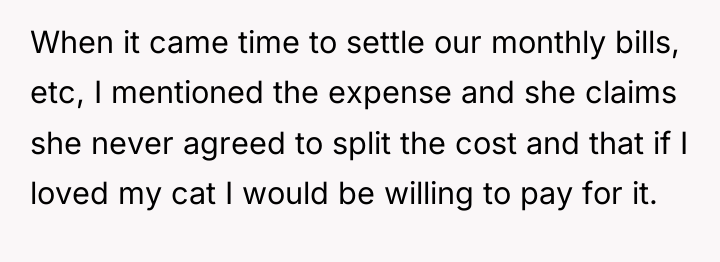 When it came time to settle our monthly bills, etc,...
