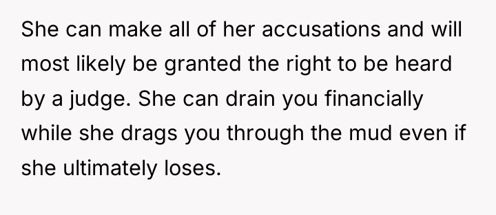 She can make all of her accusations and will most...
