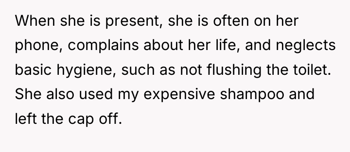 When she is present, she is often on her phone,...