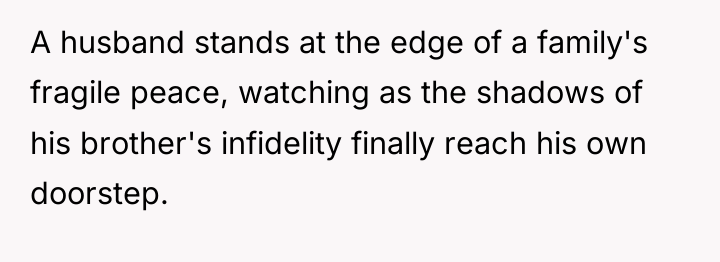 A husband stands at the edge of a family's fragile...