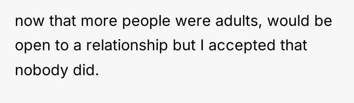 now that more people were adults, would be open to...