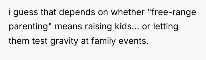 i guess that depends on whether "free-range parenting" means raising...