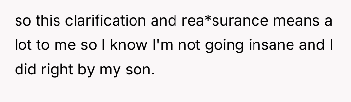 so this clarification and rea*surance means a lot to me...