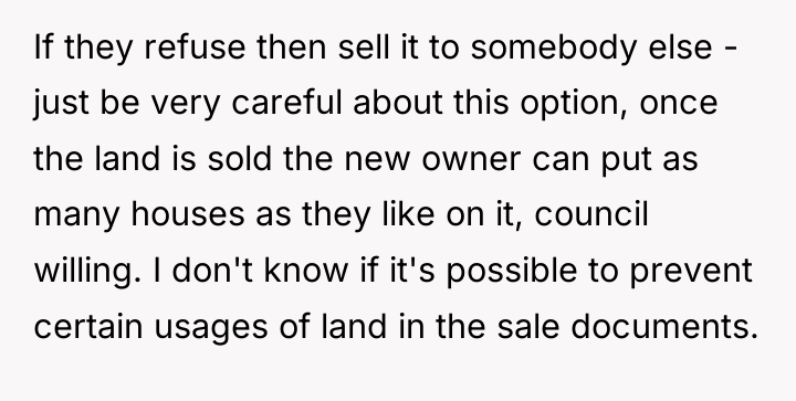 If they refuse then sell it to somebody else -...