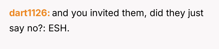 dart1126 and you invited them, did they just say no?:...