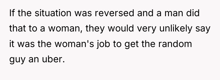 If the situation was reversed and a man did that...