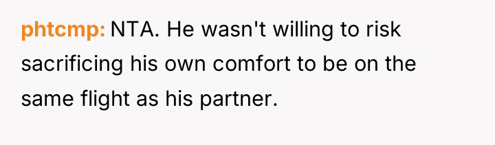 phtcmp NTA. He wasn't willing to risk sacrificing his own...