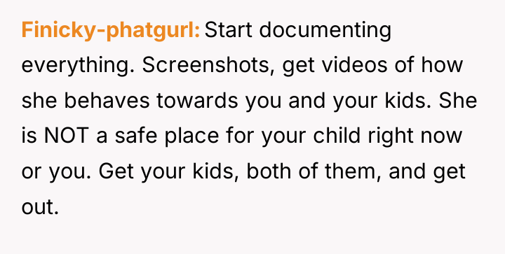Finicky-phatgurl Start documenting everything. Screenshots, get videos of how she...
