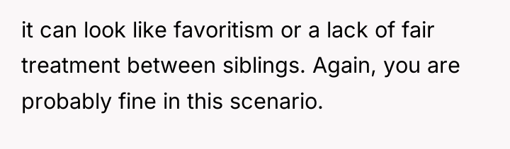 it can look like favoritism or a lack of fair...