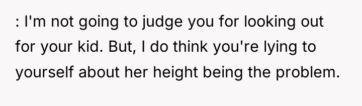 : I'm not going to judge you for looking out...