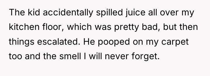 The kid accidentally spilled juice all over my kitchen floor,...