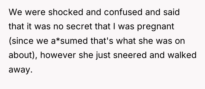 We were shocked and confused and said that it was...